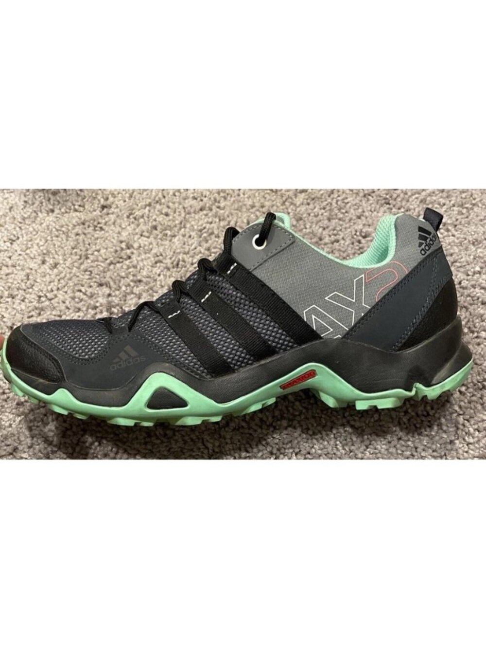 Adidas Trainers Womens Size 11 Terrex AX 2 GTX Black Green Walking Hike Shoe